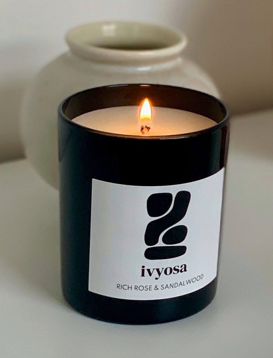 A sustainable scented candle by Ivyosa